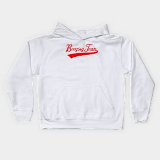 Boozing Team Lettering (Beer / Alcohol / Red) Kids Hoodie